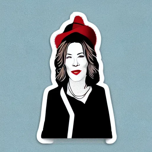 Image similar to schitts creek catherine o'hara as moira, sticker - art, svg vector, adobe - illustrator