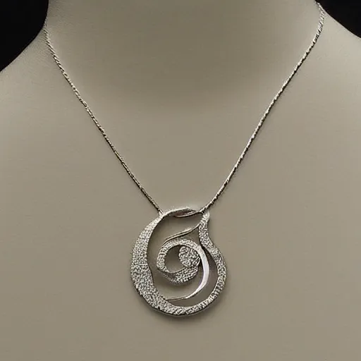 Image similar to sterling silver necklace, photo, artstation