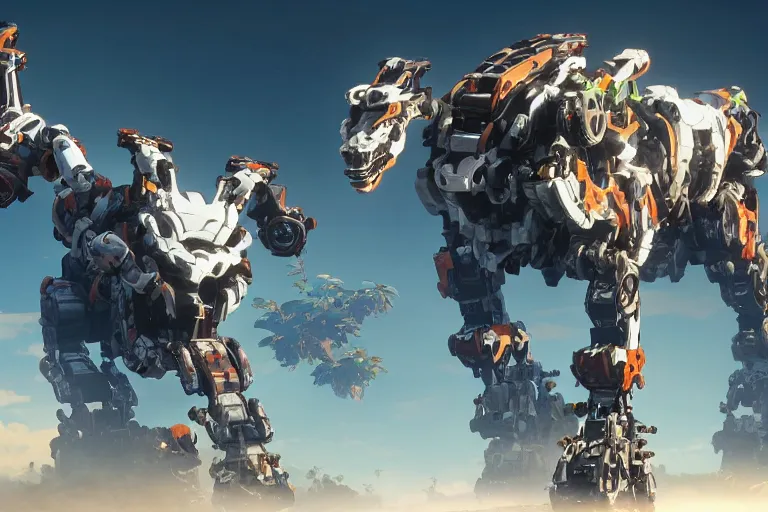 Image similar to rollerback machine mecha animal beast robot of horizon forbidden west horizon zero dawn bioluminiscence global illumination ray tracing hdr fanart arstation by sung choi and eric pfeiffer and gabriel garza and casper konefal