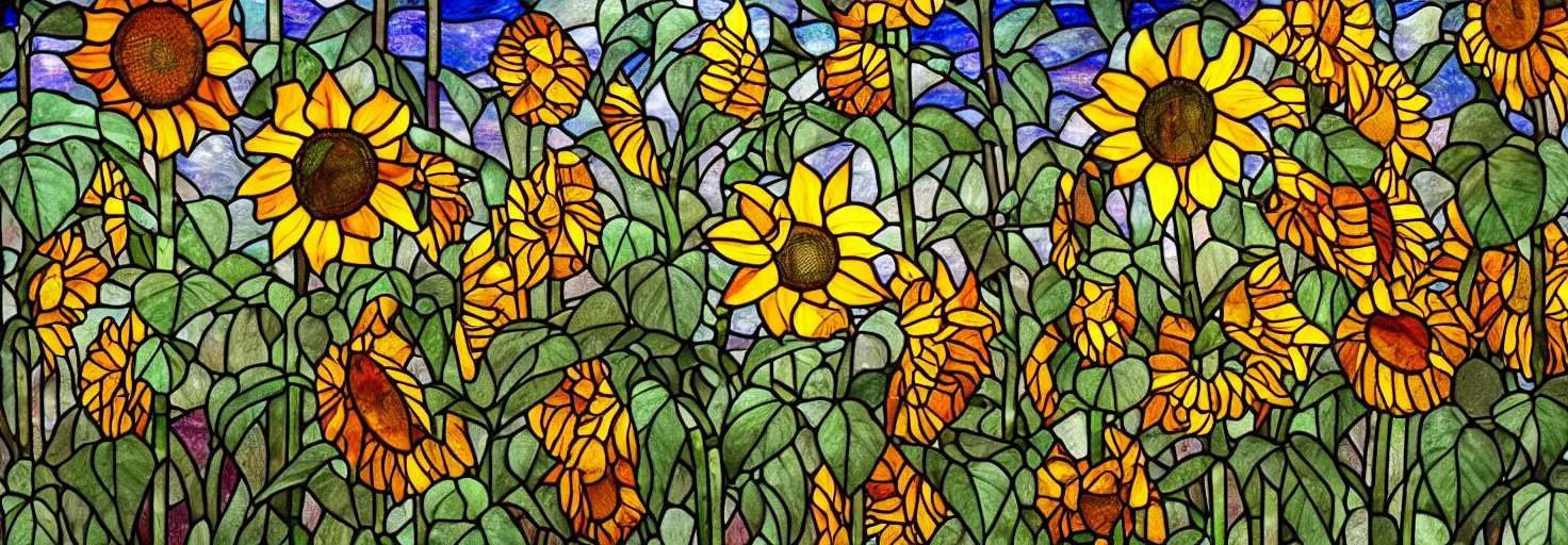 Stained Glass Sunflower - Wed, Mar 16 7PM at Woodmere