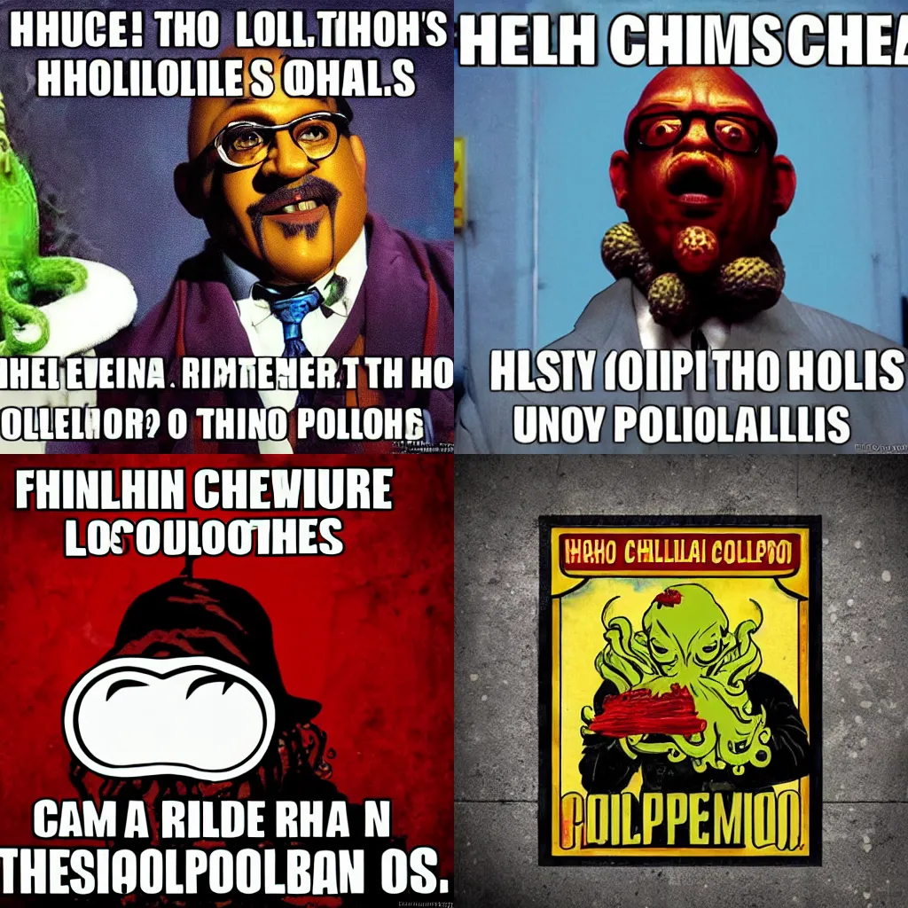 Prompt: cthulhu who runs los pollos hermanos