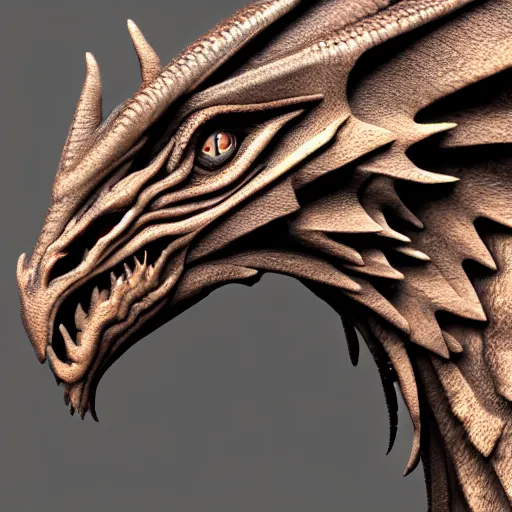 Image similar to dragon head, detailed, 4 k, realistic