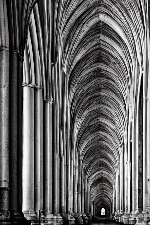 Prompt: an endless series of identical cathedral arches, digital art by pieter jansz saenredam, 8 k resolution, unreal engine, ue 5, trending on artstation, cgsociety, dramatic lighting, perspective