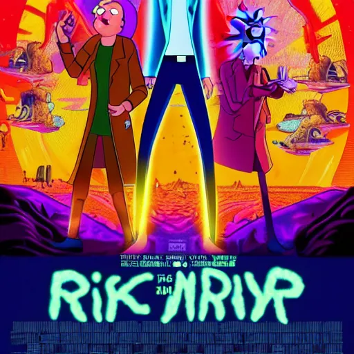 Image similar to rick and morty in the movie poster for blade runner 2 0 4 9 photorealistic 8 k