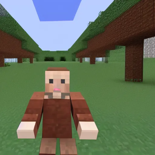 Prompt: george w bush in minecraft