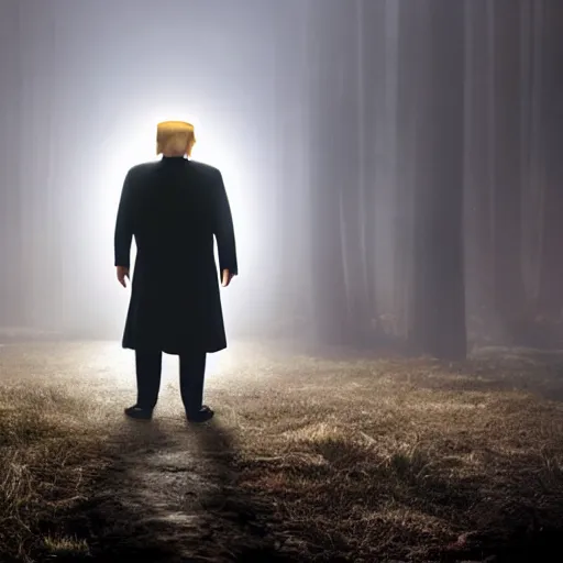 Prompt: a full body still jabba the trump from star wars, cinematic, 4 k, god rays through fog.