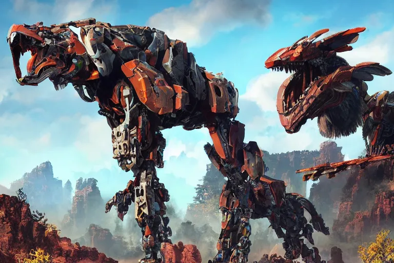 Image similar to glinthawk machine mecha animal beast robot of horizon forbidden west horizon zero dawn bioluminiscence global illumination ray tracing hdr fanart arstation by sung choi and eric pfeiffer and gabriel garza and casper konefal