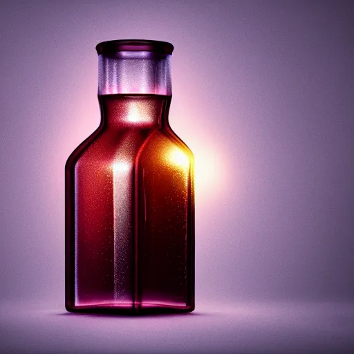 Image similar to a magical bottle with a magical liquid inside of it, octane render, 4k