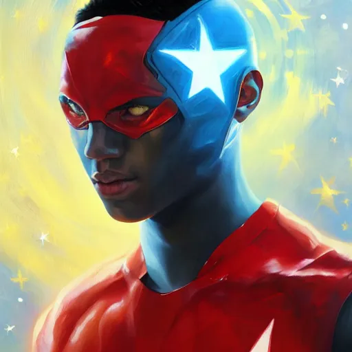 Image similar to star boy, superhero, oil painting, ultradetailed, artstation