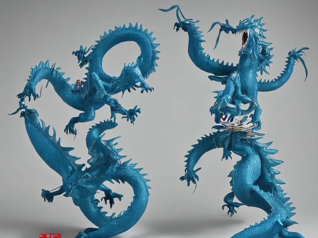 Image similar to A Doraemon Dorami Fractal Dragon statue, by Takashi Murikami