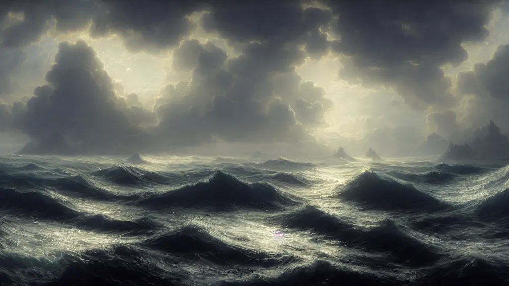 Image similar to the oceans of europa. andreas achenbach, artgerm, mikko lagerstedt, zack snyder 3 8 4 0 x 2 1 6 0