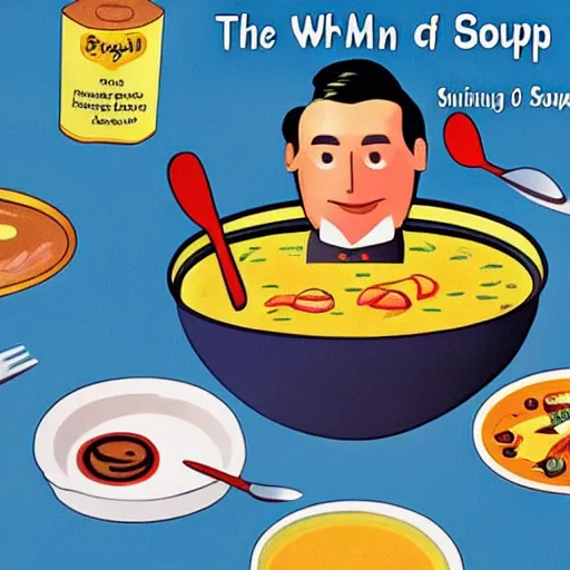 Image similar to the man with a fork in a world of soup