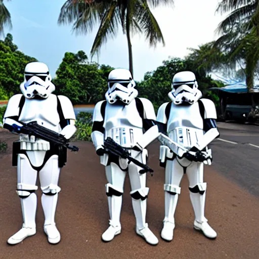 Image similar to stormtroopers on holiday in thailand