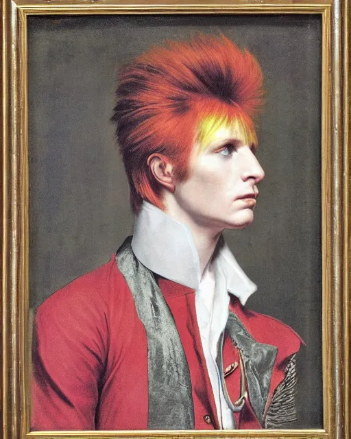 Image similar to a detailed portrait of ziggy stardust by jean auguste dominique ingres