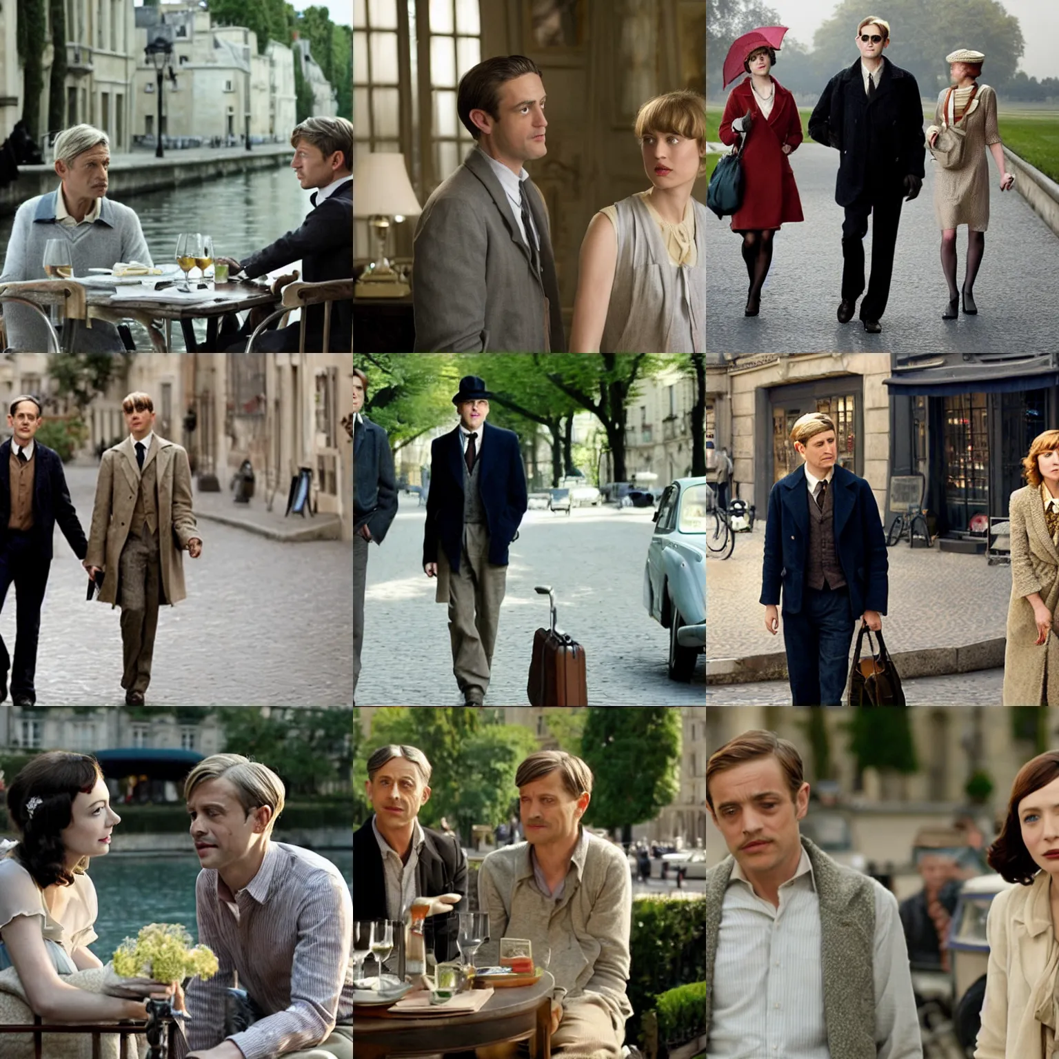 Prompt: a film still from midnight in paris ( 2 0 1 1 )