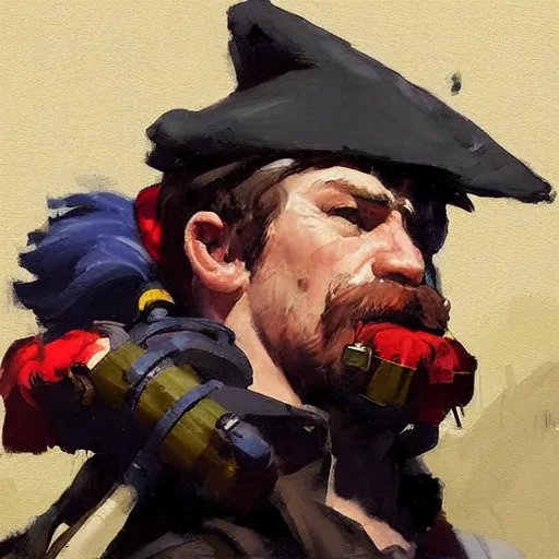 Prompt: greg manchess portrait painting of scottish man playing the bagpipesr overwatch character, medium shot, asymmetrical, profile picture, organic painting, sunny day, matte painting, bold shapes, hard edges, street art, trending on artstation, by huang guangjian and gil elvgren and sachin teng