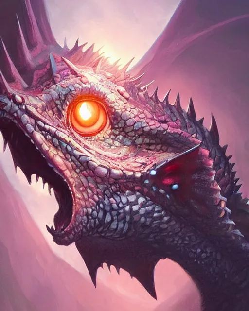 Prompt: curious dragon head with big eyes with starshaped blicks, scales, highly detailed, digital painting, artstation, concept art, sharp focus, cinematic lighting, illustration, art by artgerm and greg rutkowski