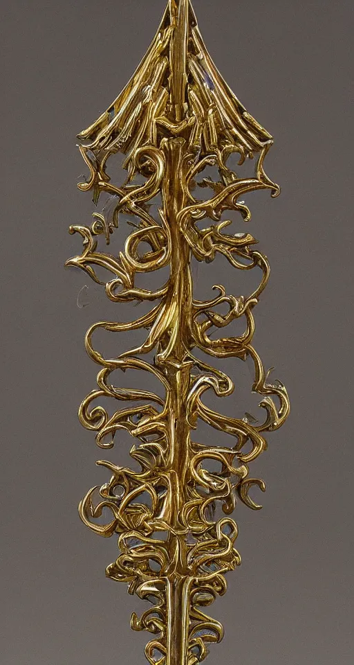 Image similar to ornate ceremonial bismuth trident