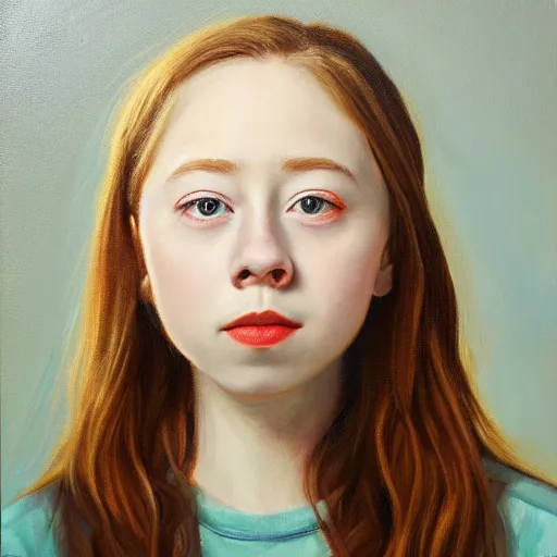 Image similar to Mina Sundwall portrait oil painting by ericanthonyj