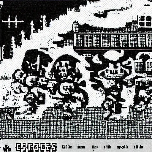 Image similar to ghost and goblins gameplay with zx spectrum graphics