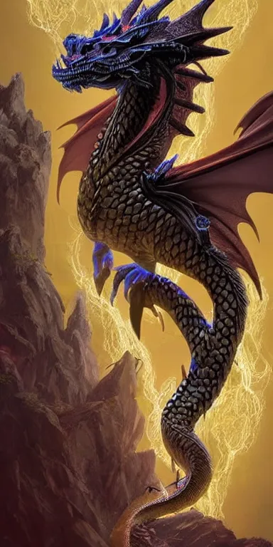 Image similar to draconic staff, dragon staff,((((((((((((((dragon head))))))))))))))) on top of the staff, ((((dragon head)))) on top of the magic staff, glowing draconic staff, epic fantasy style art, fantasy epic digital art, epic fantasy weapon art, hearthstone style art