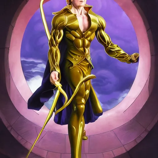 Portrait of Dio Brando from Jojo's Bizarre Adventure, Stable Diffusion