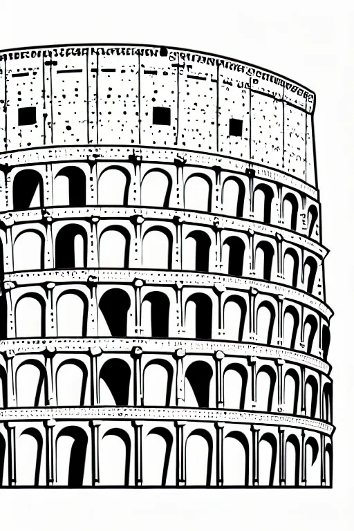 Prompt: minimalist boho style art of colorful colosseum, illustration, vector art