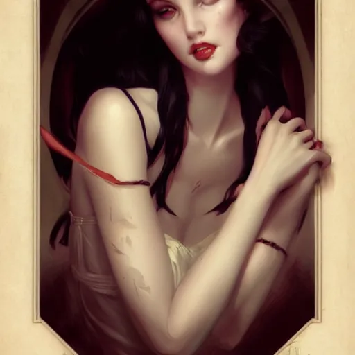 Prompt: a portrait of a haunted beautiful girl bored by charlie bowater and anna dittmann and gil elvgren.