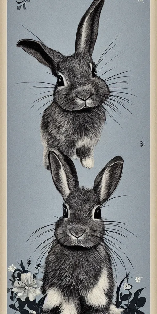 Image similar to a rabbit in the style of a 1 9 2 0 s poster