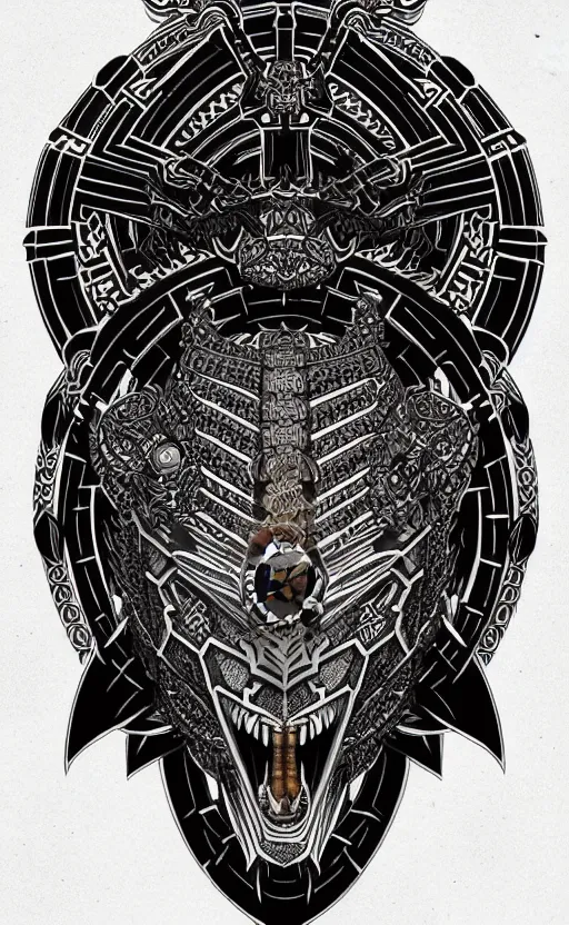 Prompt: symmetry!!!! intricate fanart of powerful god - king portrait tribal slavic skull crown, ancient high tech, black rattlesnake, japanese dragon, phantom tiger, infinite halo, intricate, incredible, highly detailed, my rendition, digital painting, artstation, concept art, smooth, sharp focus, illustration, art by artgerm and greg rutkowski and alphonse mucha