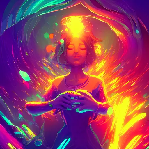 Image similar to skill magic deepdream radiating a glowing aura stuff loot legends stylized digital illustration video game icon artstation lois van baarle, ilya kuvshinov, rossdraws,