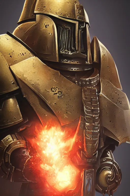 Image similar to armor portrait heros warhammer 4 0 k horus heresy fanart - the primarchs emperor by johannes helgeson animated with vfx concept artist & illustrator global illumination ray tracing hdr fanart arstation zbrush central hardmesh 8 k octane renderer comics stylized