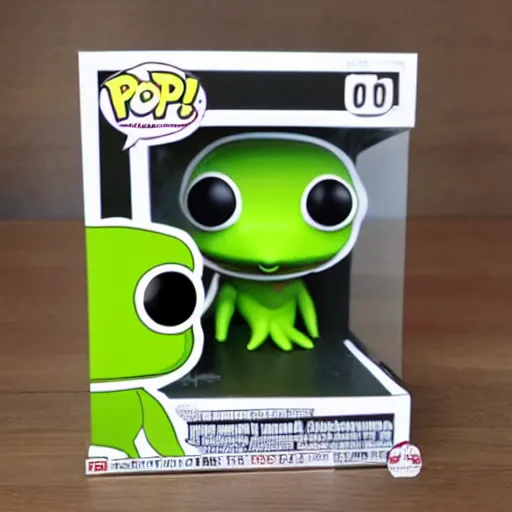 Image similar to very very cute Pepe the Frog as a Funko Pop