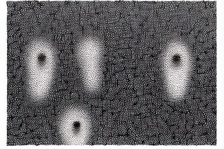 Image similar to anxiety, faceless people dark, dots, drip, stipple, pointillism, technical, abstract, minimal, style of francis bacon, asymmetry, pulled apart, cloak, eerie, made of dots, abstract, balaclava mask, colored dots, sploch