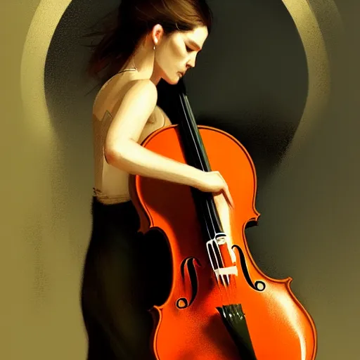 Image similar to body as a cello by greg rutkowski