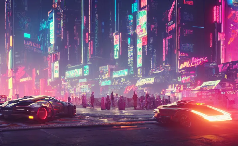 Image similar to woman that knows everything, but don't know what to do in cyberpunk 2 0 7 7 future city new york tokio, neon lights blurry, flying metro, highly detailed, 8 k render, trending on artstation, by huang guangjian