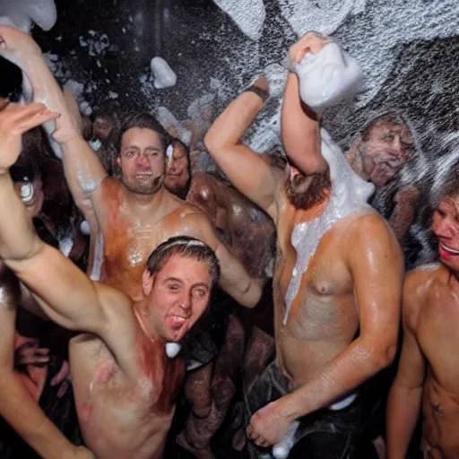 Image similar to bibemus at a foam party