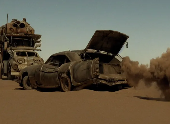 Image similar to scene from the 2009 science fiction film Mad Max