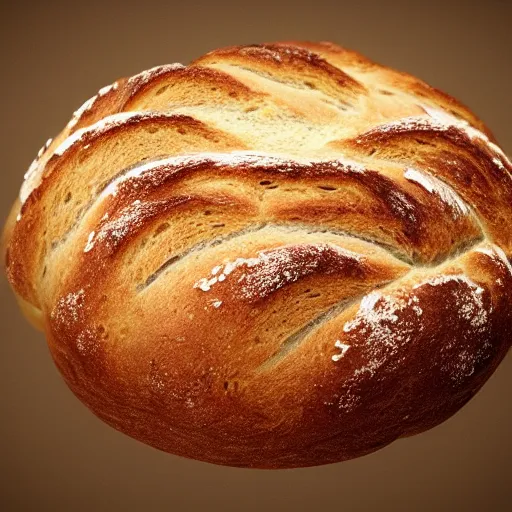 Image similar to bread as a real person, photorealistic, cinematic