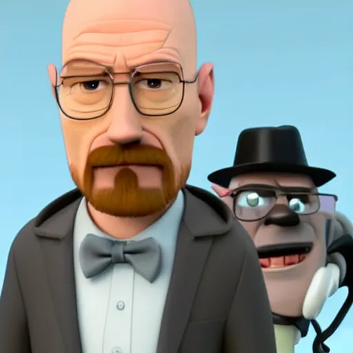 Image similar to walter white as a pixar character