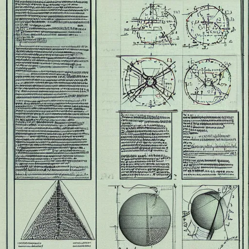 Image similar to page of physics book with mathematics and illustrations, highly detailed, 4 k