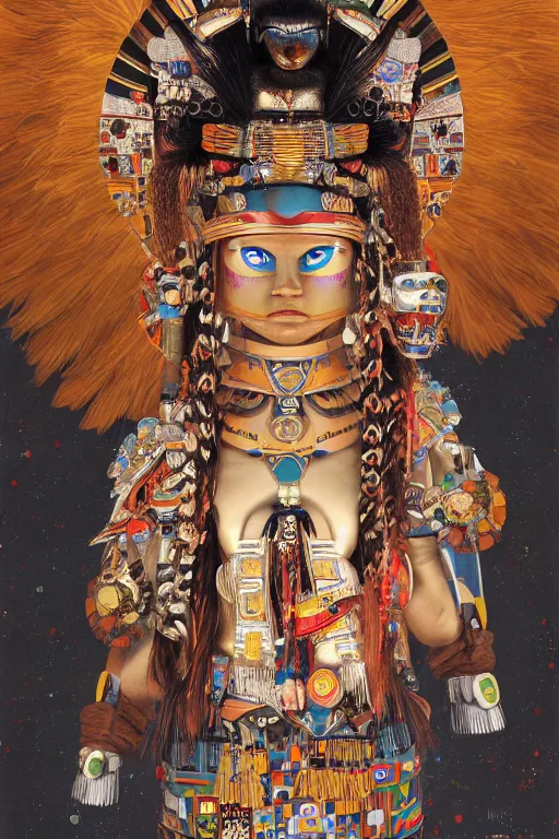 Image similar to portrait of a beautiful a Hopi kachina, Warhammer, highly detailed, artstation, illustration, art by Gustav Klimt and Range Murata and Ilya Kuvshinov and Sakimichan