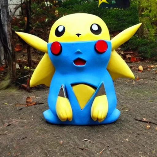 Image similar to Pikachu Sculpture made out of tock