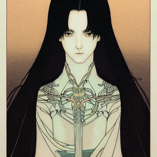 Image similar to prompt : portrait of muse soft light painted by takato yamamoto, inspired by ghost in shell anime, smooth face feature, intricate oil painting, high detail, sharp high detail, manga and anime