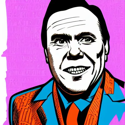 Image similar to individual francois legault quebec prime minister portrait retro futurist illustration art by butcher billy, sticker, colorful, illustration, highly detailed, simple, smooth and clean vector curves, no jagged lines, vector art, smooth andy warhol style