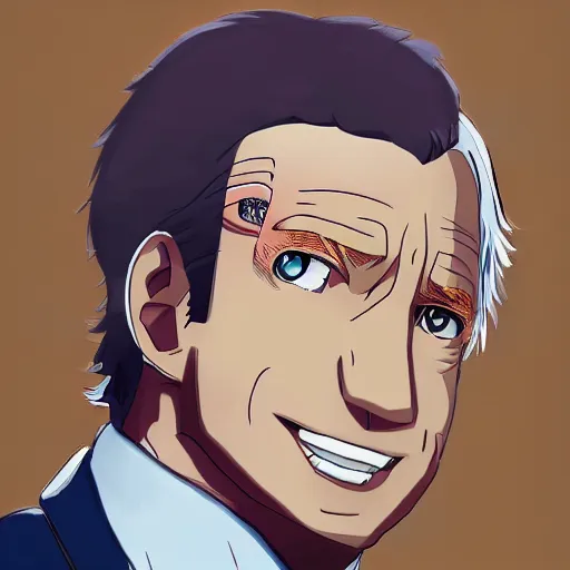 Prompt: anime portrait of Joe Biden as an anime character, trending on artstation