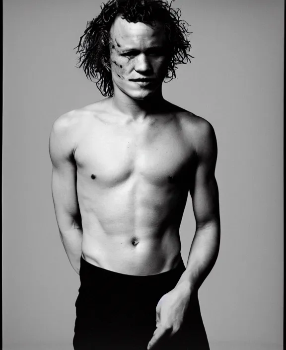 Image similar to heath ledger by robert mapplethorpe