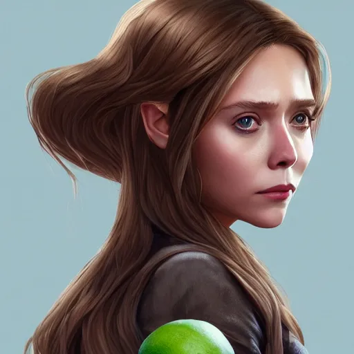 Prompt: melon!! has an [ [ elizabeth olsen face ] ]!!, trending on zbrush, unreal engine 5, cgsociety contest winner, intricate, detailed, 4 k quality, concept art