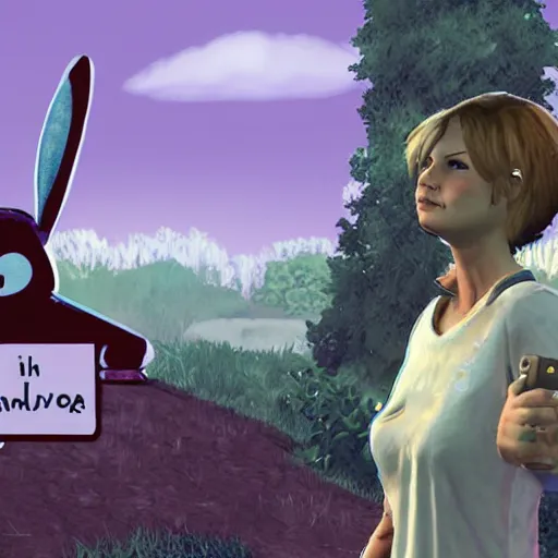 Image similar to a rabbit in the video game Gone Home