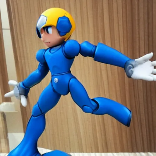 Image similar to megaman as statue